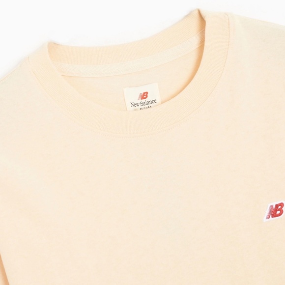 NEW New Balance Made In USA Long Sleeve Core Mens T Shirt Macademia MT21542-MCU - Picture 2 of 7